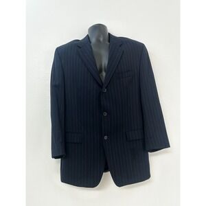DKNY Mens‎ Pinstripe Wool Blazer 42R Bloomingdales Canada Made Suit Jacket